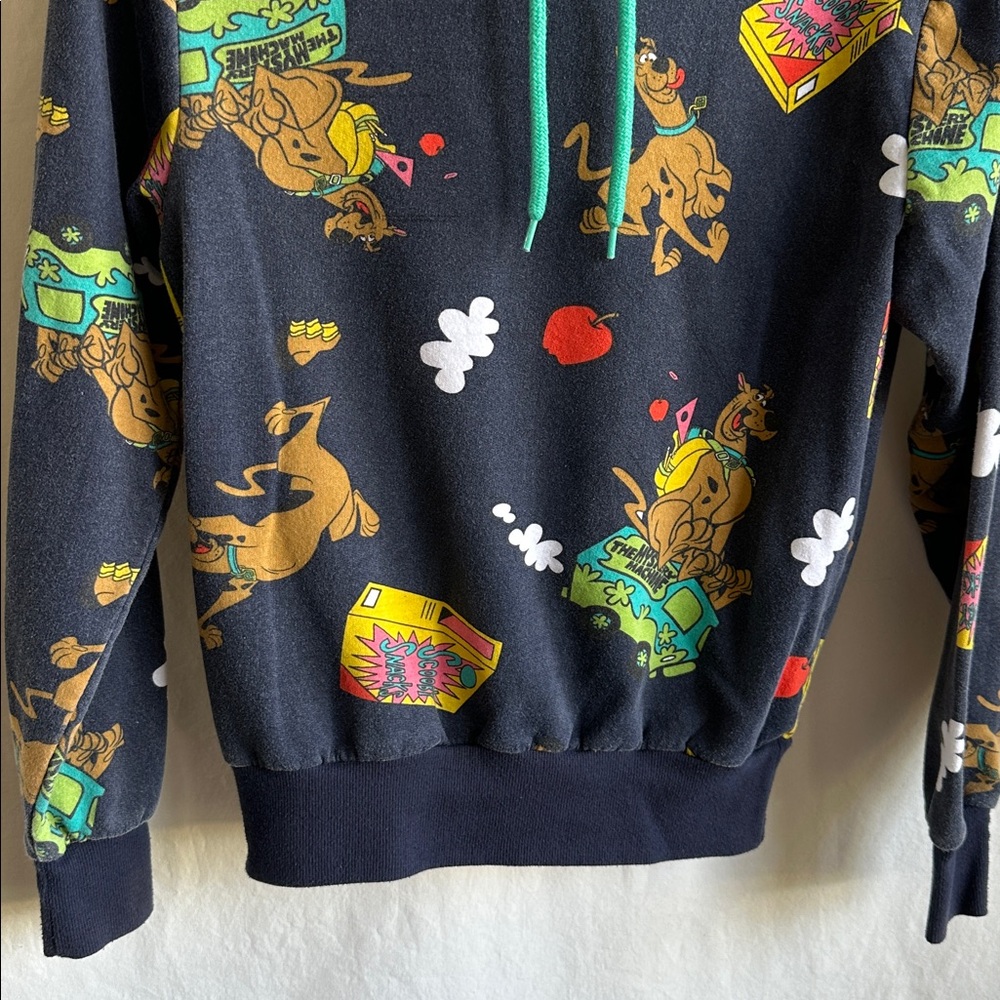 Scooby-Doo! navy hoodie with all-over print, size XS - Picture 3 of 8